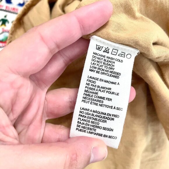 Cleobella The Seraphina Midi Dress Eyelet Tan Yellow Size M - Picture 5 of 6